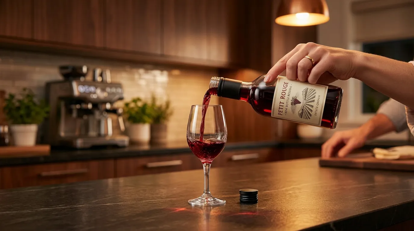 Woman pouring wine into glass